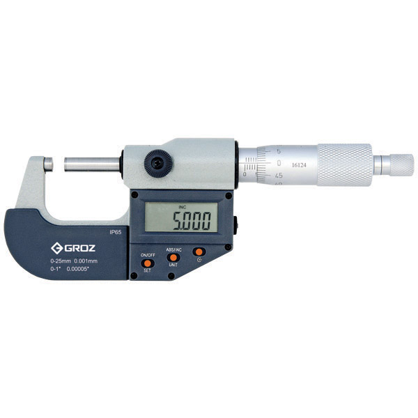 GROZ MMED/1/65 IP65 ELECTRONIC OUTSIDE MICROMETER TYPE A 0-1''/0-25MM\